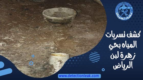 كشف تسربات المياه بحي زهرة لبن الرياض